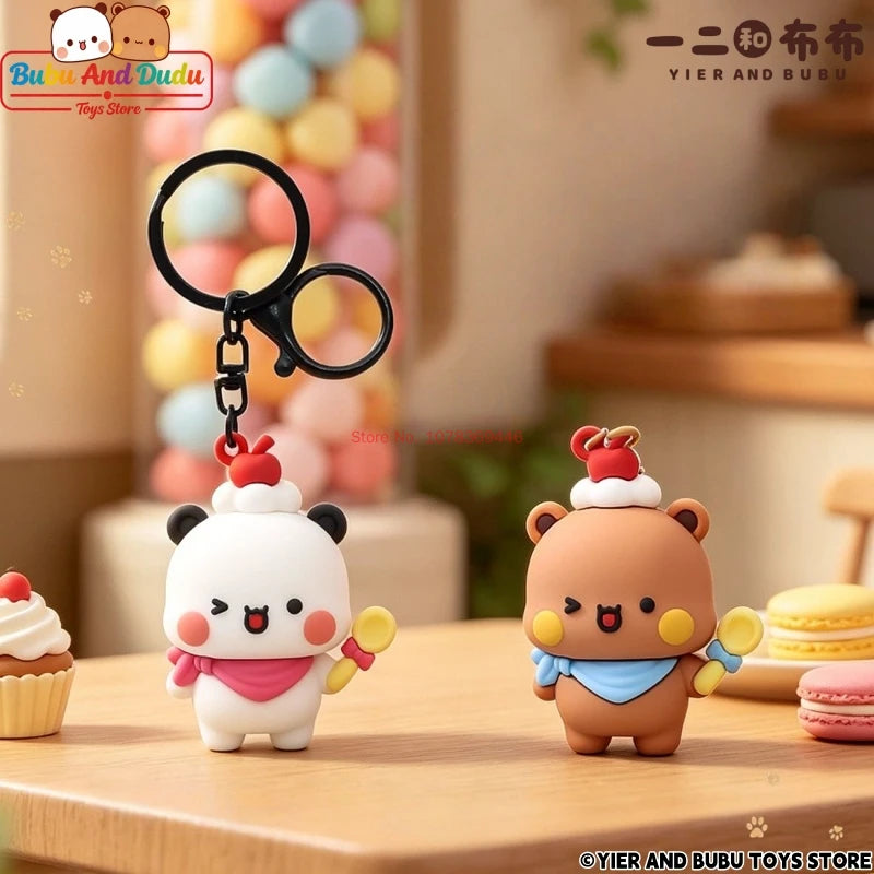 Bubu & Dudu Panda Cartoon Keychain Set – 2 Pcs Gift Anime Keychain Set HIP