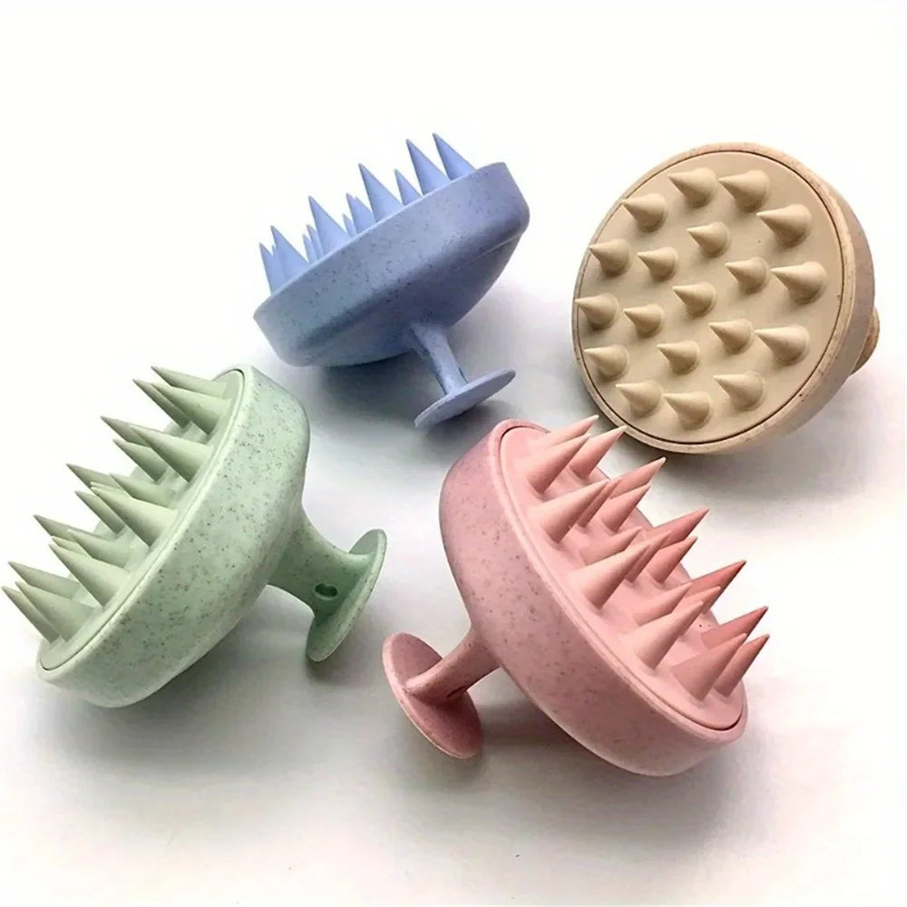 Silicone Scalp Massage Brush – Wet & Dry Shampoo Scrubber Scalp Massage Brush HIP