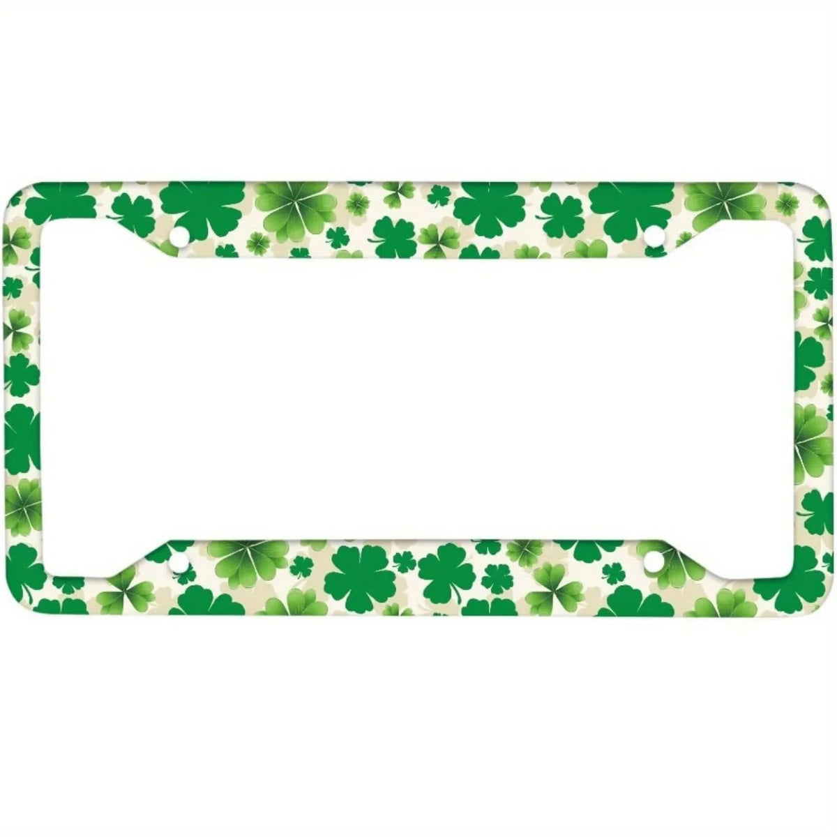 St. Patrick's Day License Plate Frame – Green Clover Design License Plate Frame HIP 1