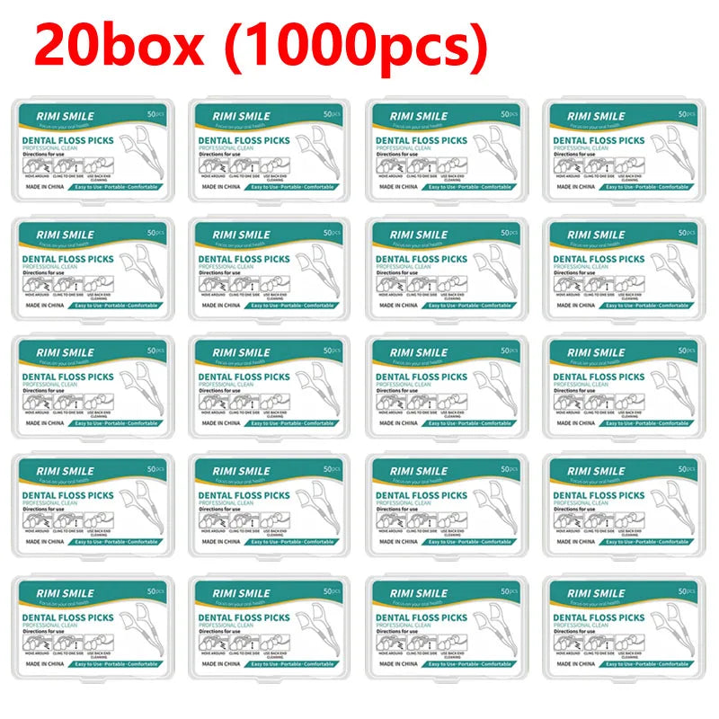 RUZOFO Disposable Dental Floss Picks – Portable Oral Care Dental Floss Picks HIP C607-20 Box