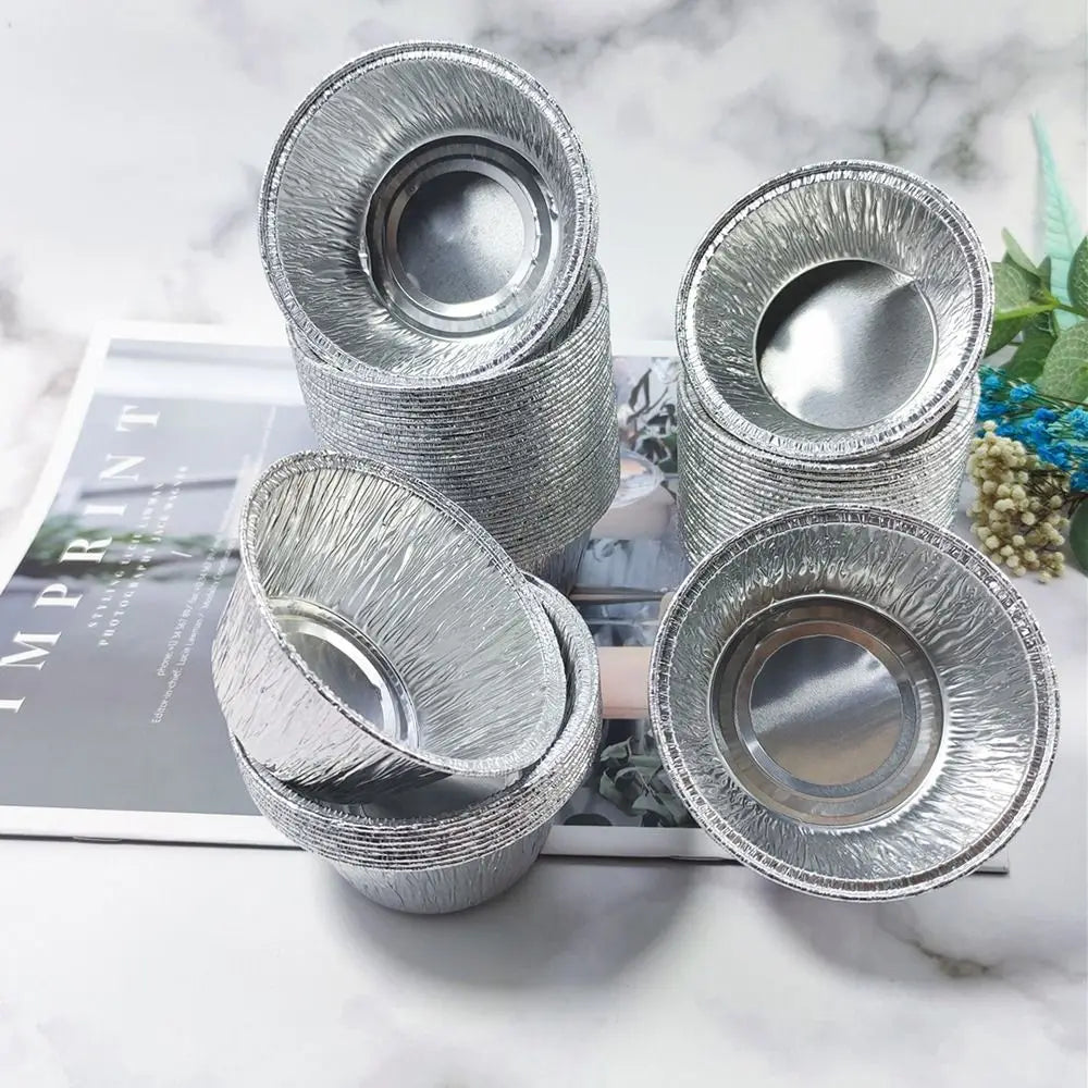 50-Pack Foil Cupcake Liners – Non-Stick Muffin Baking Cups Cupcake Baking Liners HIP