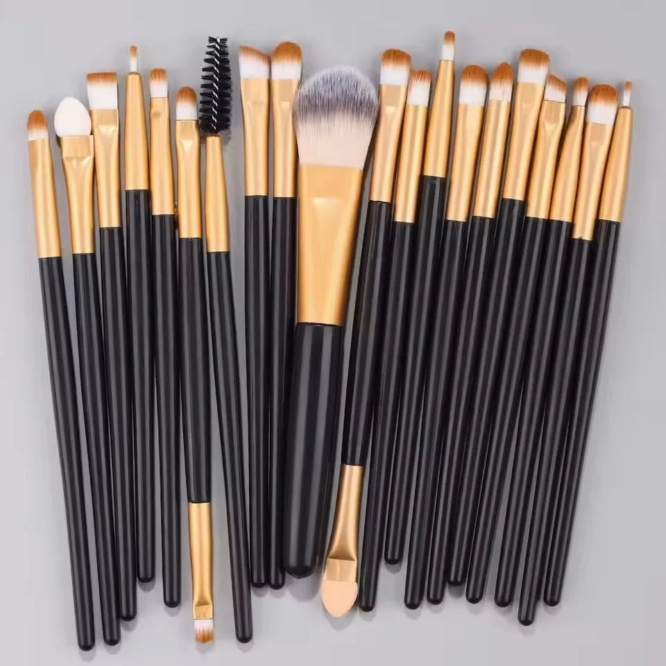 RUZOFO 20-Pc Double-Ended Soft Bristle Makeup Brush Set Makeup Brush Set HIP