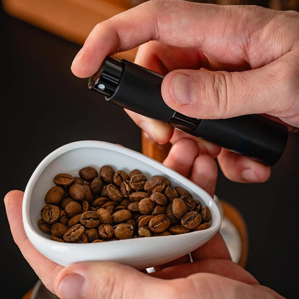 Ceramic Coffee Bean Dosing Cup Spoon Spray Bottle Tea Leaves Barista Set Anti-Static Coffee Bean Spray Measuring Tray Scoops HIP