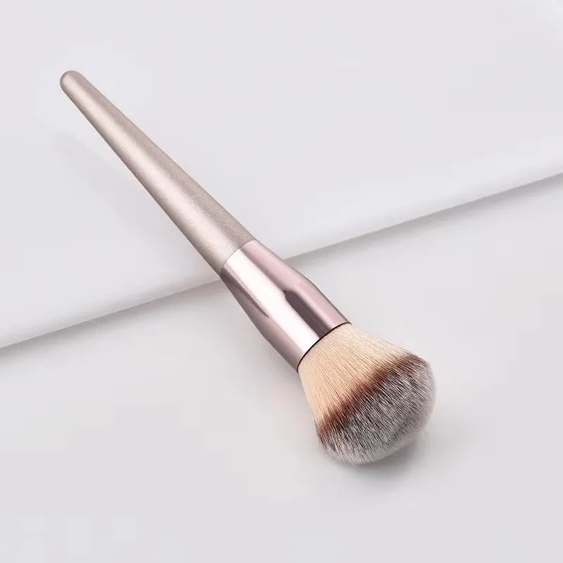 10-Pc Champagne Gold Vegan Makeup Brush Set | Full Face Kit Makeup Brush Set HIP