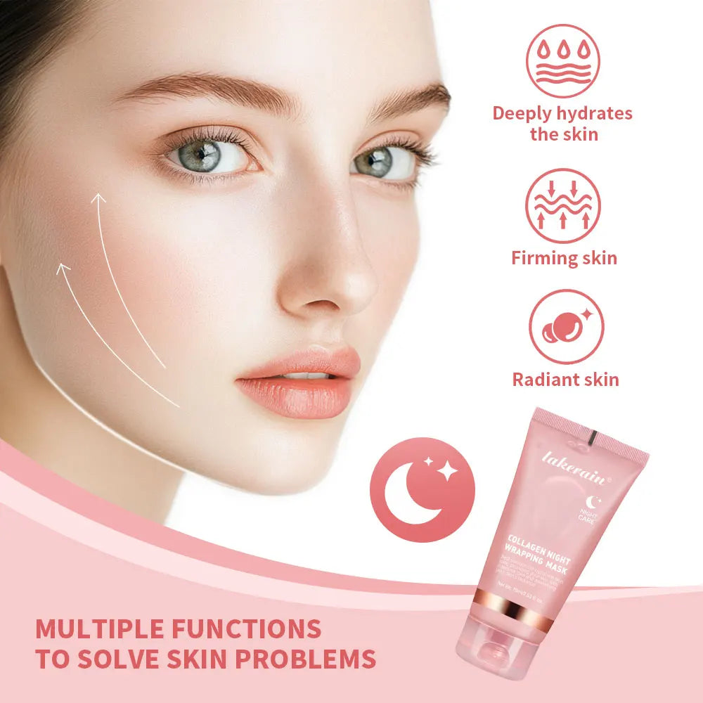 Deep Collagen Mask Korean Peel Off Mask Face Anti Wrinkle Lifting Skin Care Masks Bio Pack Night Wrapping Woman Skin Care HIP