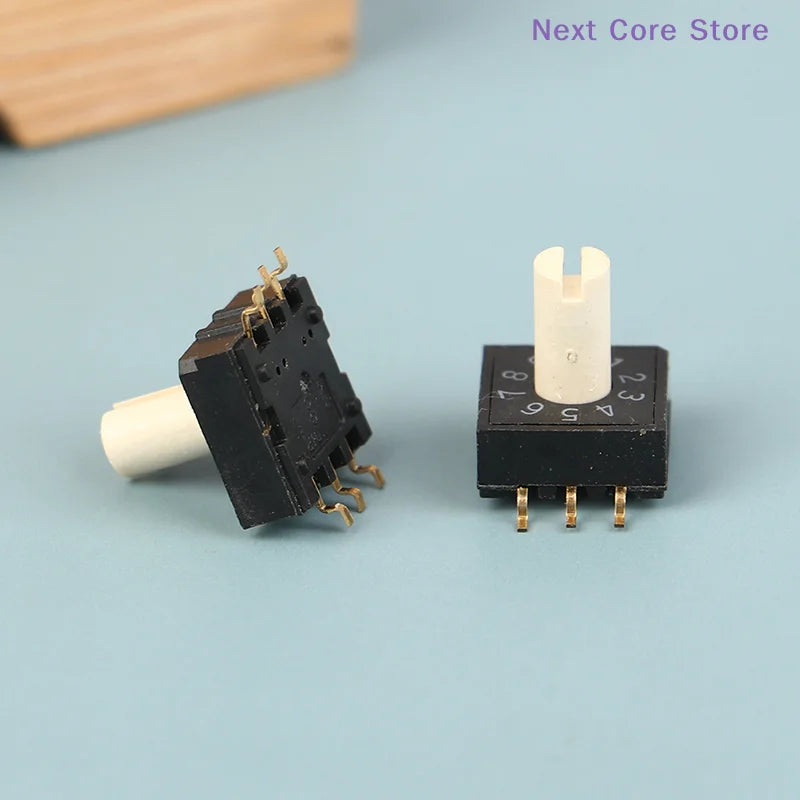 2-Pack RM3HAF-10 Rotary Dial Coding Switch 0–9 with Handle Rotary Coding Switch HIP