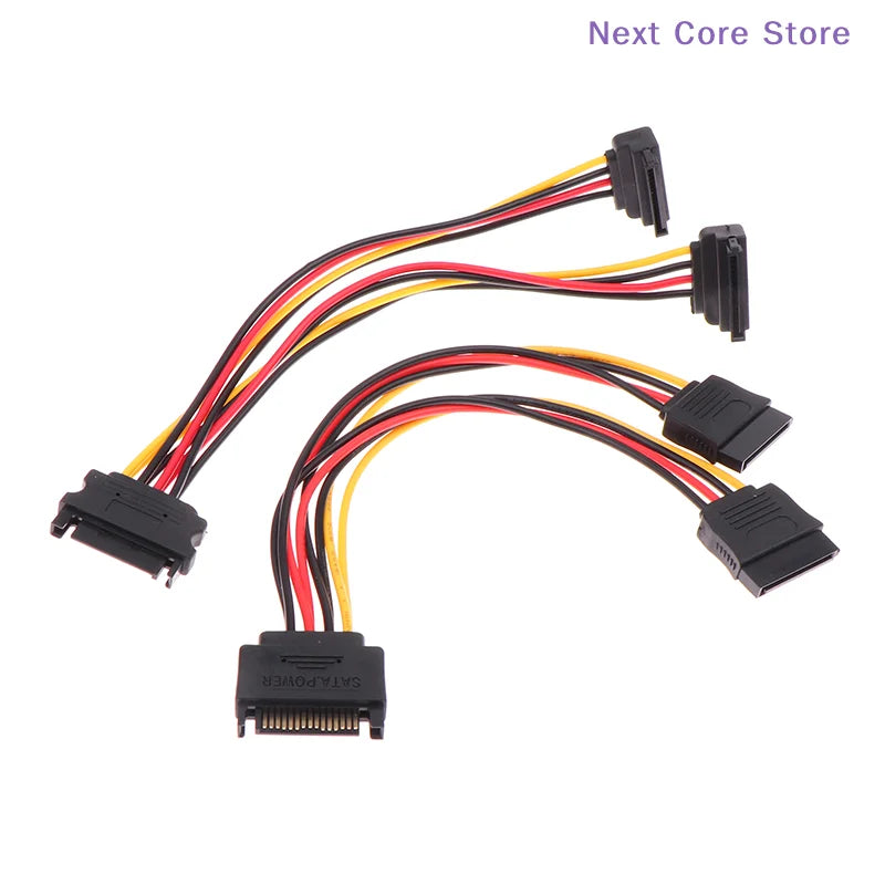 20CM SATA Power Y Splitter Cable – 15 Pin Male to Dual Female SATA Power Splitter Cable HIP