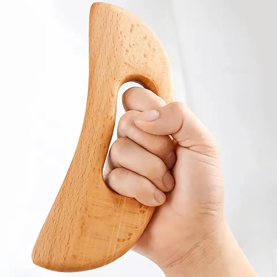 Natural Wooden Gua Sha Body Massager & Muscle Scraping Tool Gua Sha Massager HIP C569-Wood