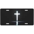 Christian Cross Aluminum License Plate – Glowing Faith Car Decor Decorative License Plate HIP 1
