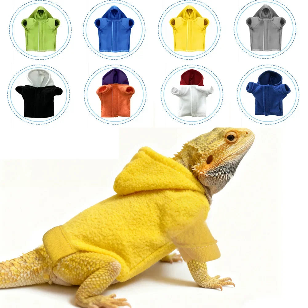 Warm Pet Sweater Hoodie Coat Apparel For Bearded Dragons Lizards Reptiles Chameleons Geckos Hamster Small Animals Photo Prop HIP