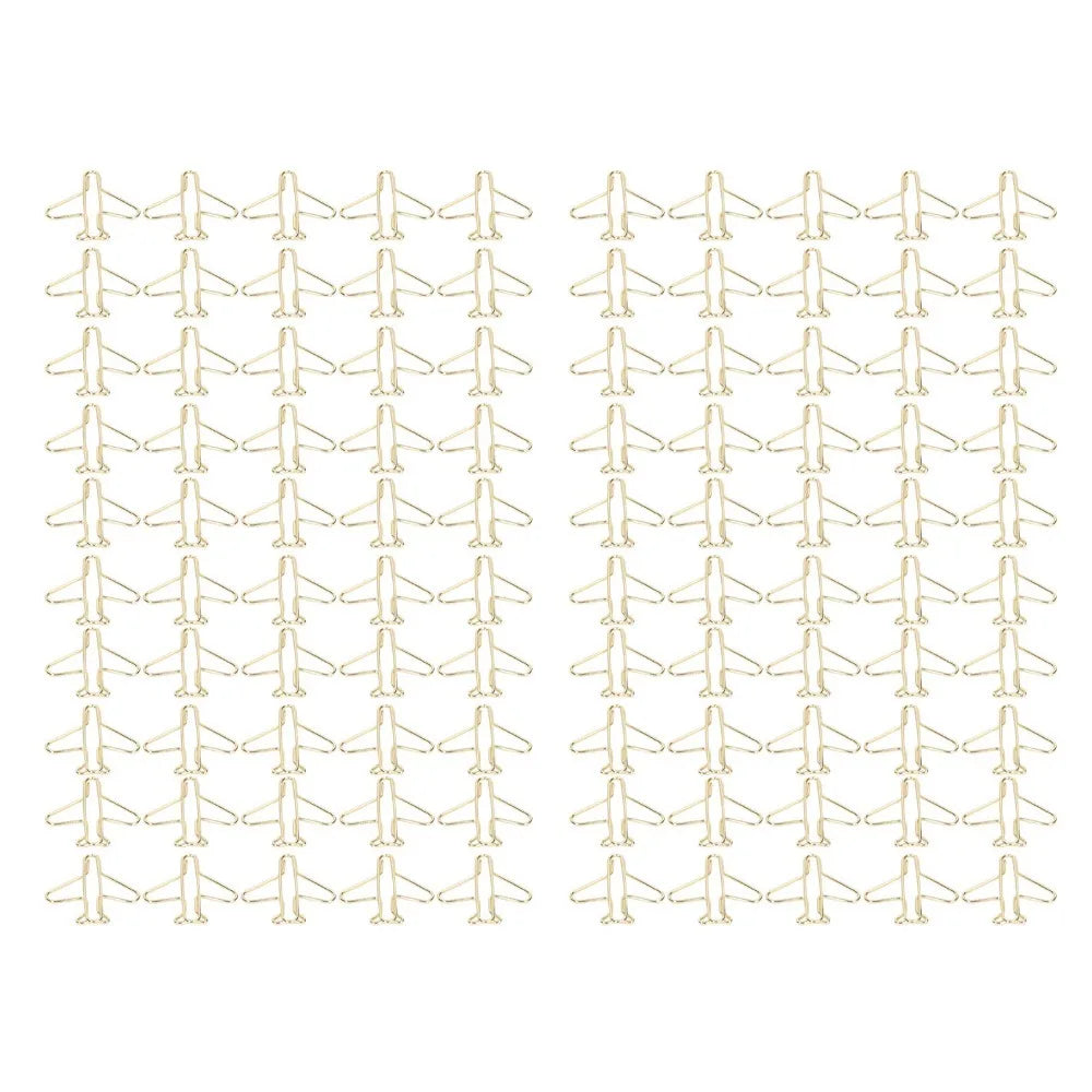 100-Pack Gold Airplane Paper Clips – Jumbo 30x28mm | HIP Novelty Paper Clips HIP 100Pcs