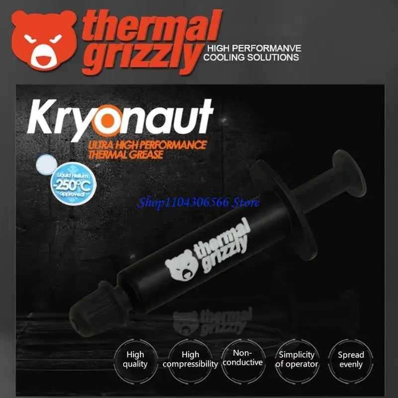 Thermal Grizzly Kryonaut CPU GPU Heatsink Paste 1g | 12.5W/mK Thermal Compound Paste HIP