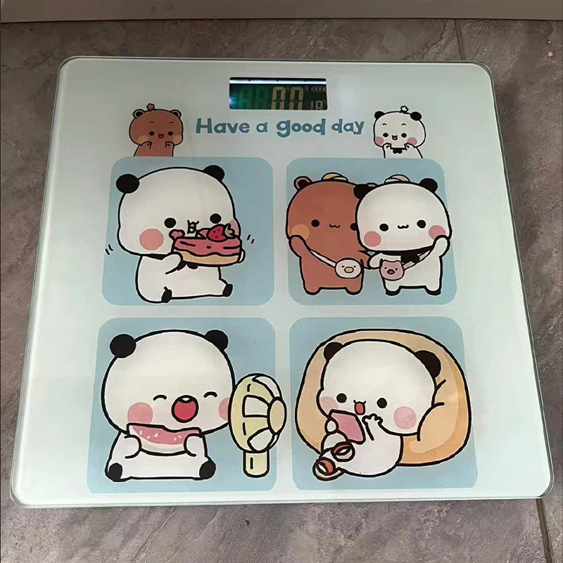 Panda Bubu & Yier Cartoon Digital Scale – Rechargeable Smart Cartoon Digital Scale HIP