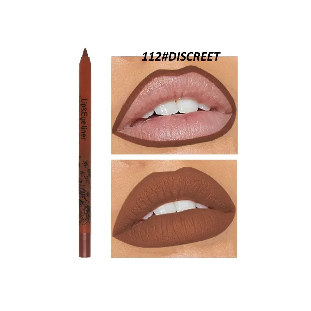 20 Color Slim Lip Liner Pencil Sexy Pink Brown Rose Lip Outline Matte Nude Lipstick Contouring Tint Waterproof Crayon Pen Makeup HIP 12