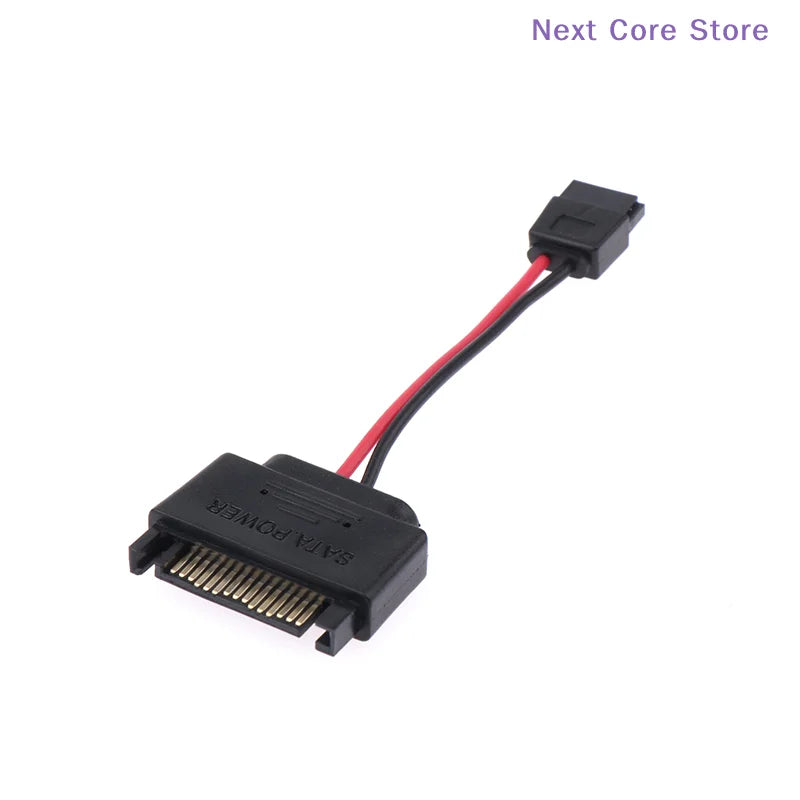 SATA 15-Pin to 6-Pin Slimline Power Adapter Cable 20AWG SATA Power Adapter HIP