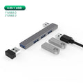 KEBIDUMEI 4-in-1 USB-C Hub | PD 60W & USB 3.0 5Gbps Adapter USB-C Hub Adapter HIP USB