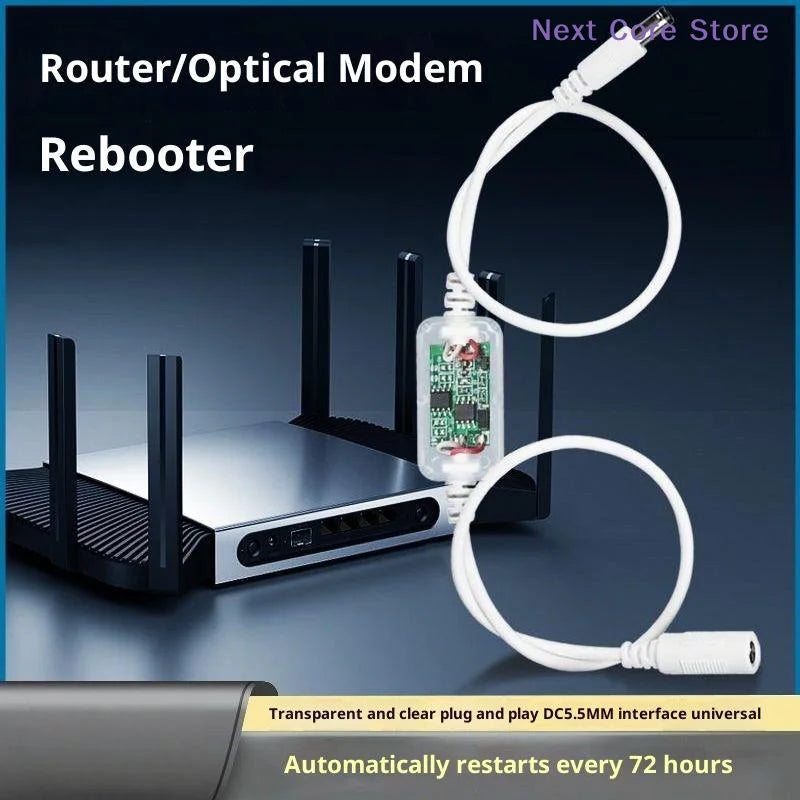 24H Automatic Router Rebooter Timed Restart Module DC 5.5x2.1mm Router Timer Module HIP