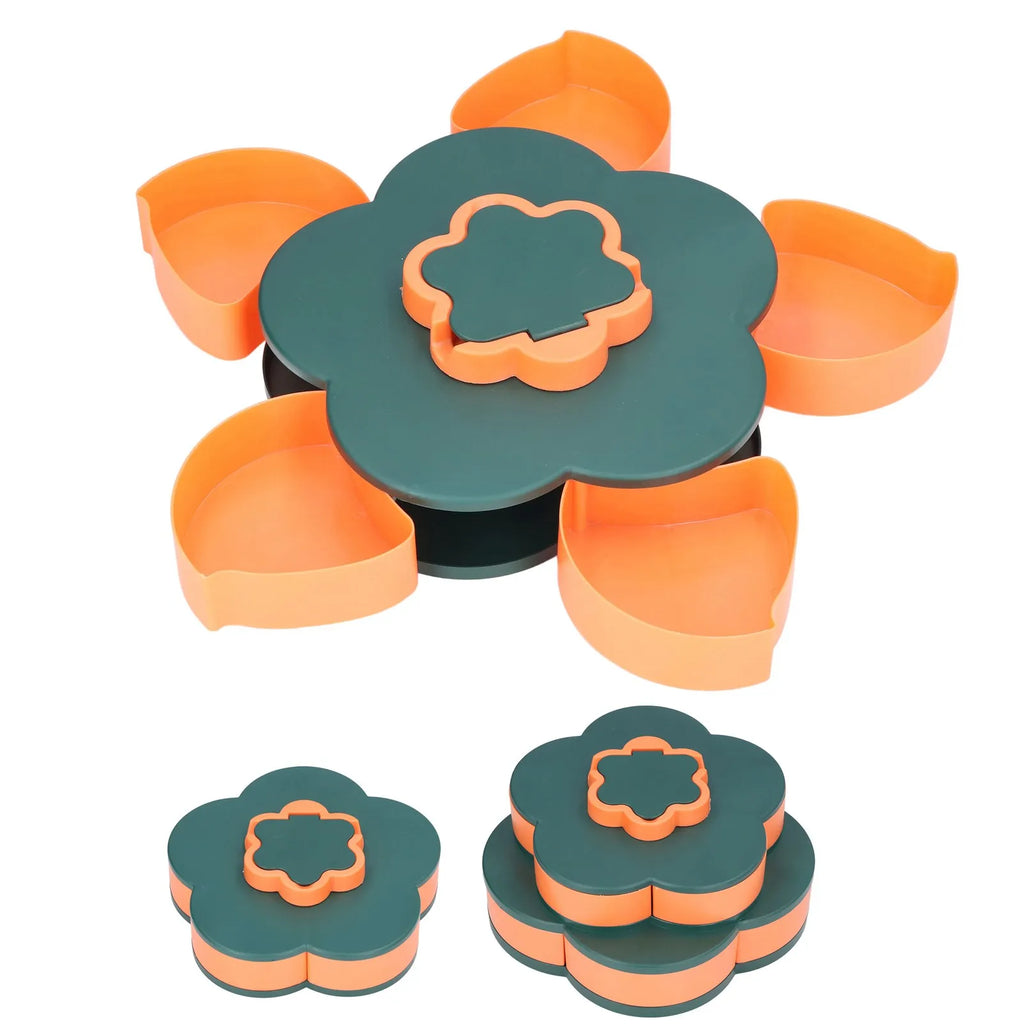 Snack Serving Tray Multifunction Large Capacity Flower Shape Nut Candy Serving Container for Home HIP