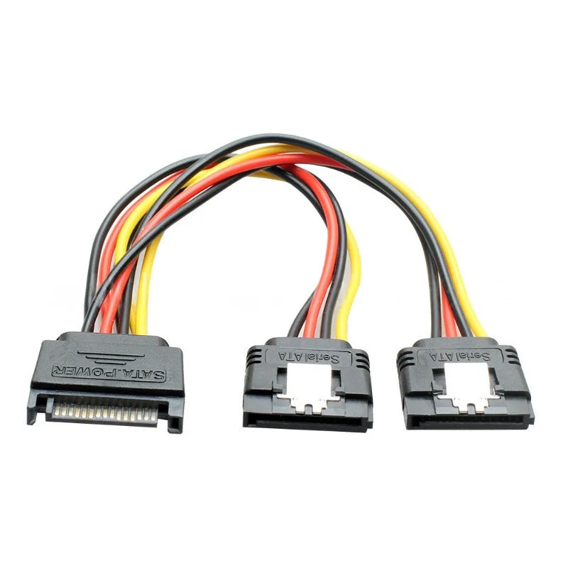 SATA 15-Pin Power Splitter Cable – 1 Male to 2 Female | OULLX SATA Power Splitter HIP