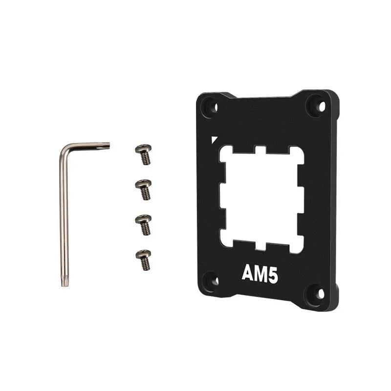 AMD AM5 CPU Holder – CNC Aluminum Alloy Anti-Warp Bracket CPU Mounting Bracket HIP Black