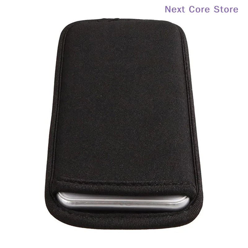 Black Neoprene Waterproof Phone Pouch – Shockproof 6.3–7.2" Phone Sleeve Pouch HIP
