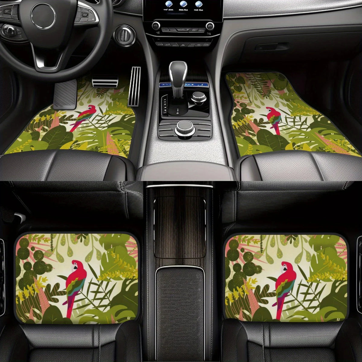 4-Piece Car Floor Mats – All-Over Print, Non-Slip Design Car Floor Mats HIP