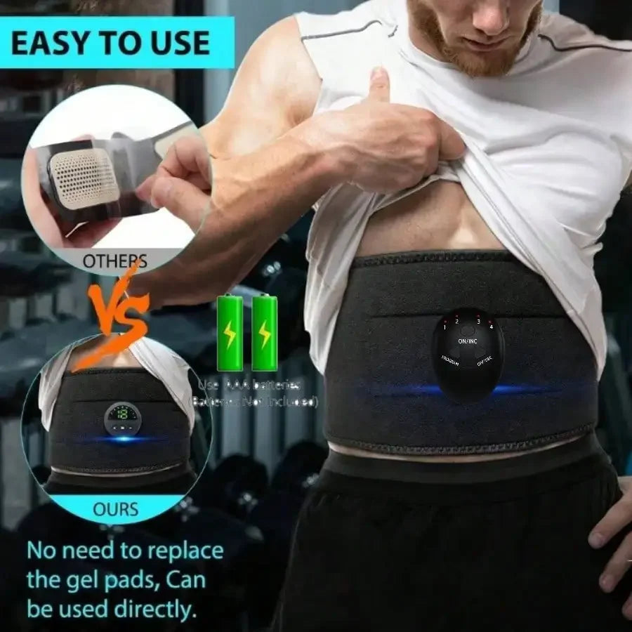 EMS Abdominal Muscle Stimulator Belt – ABS Fitness Trainer EMS Fitness Belt HIP