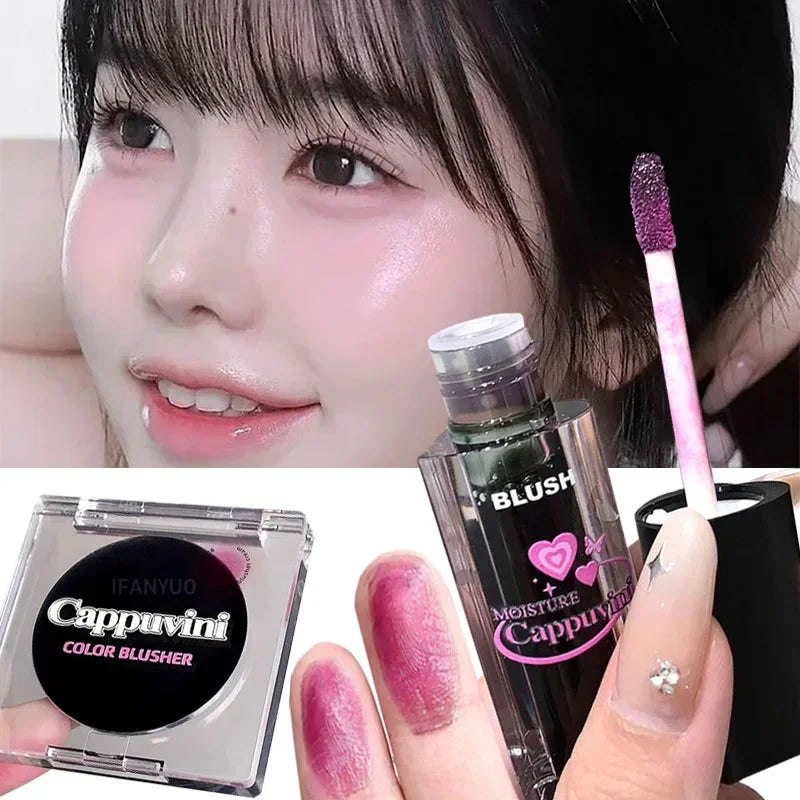 Black Liquid Color Changing Blush Lip Eye Cheek Tint Crystal Moisturizing Rose Pink Blusher Transparent Chang Gel Rouge Cream HIP