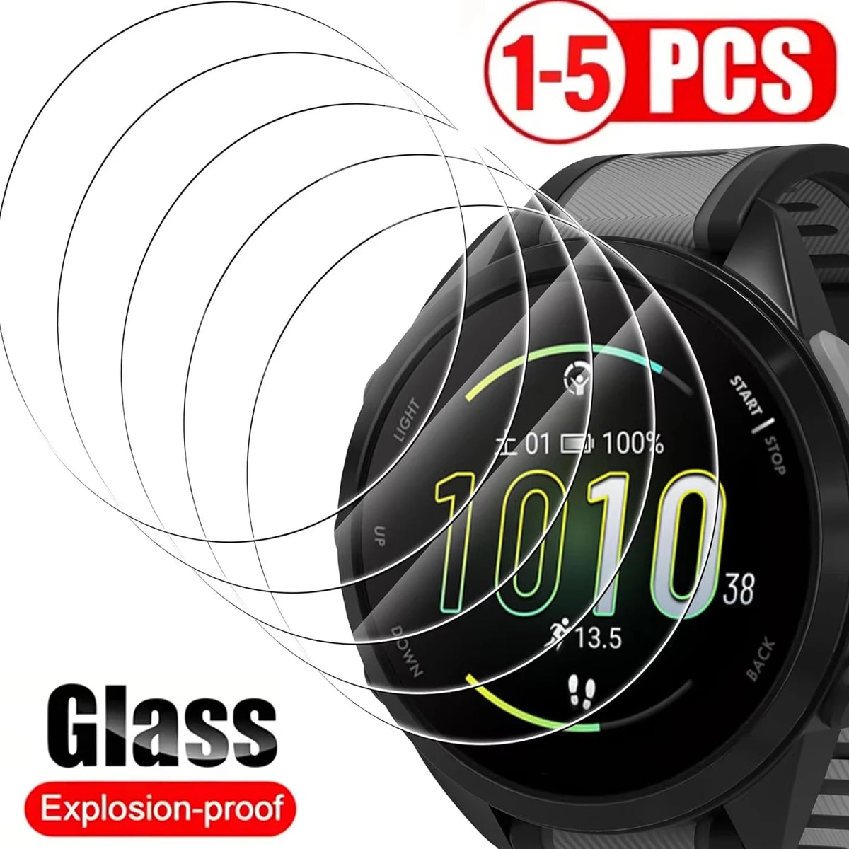9H Tempered Glass Screen Protector for Garmin Forerunner Watch Screen Protector HIP
