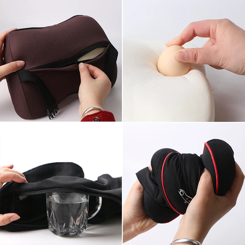Memory Foam Car Neck Pillow & Lumbar Support Cushion | O SHI CAR Car Neck Pillow HIP