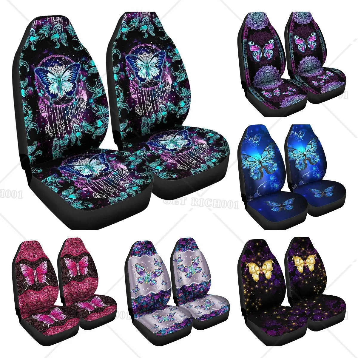 Bohemian Dream Catcher Butterfly Car Seat Covers – Set of 2 Car Seat Covers HIP