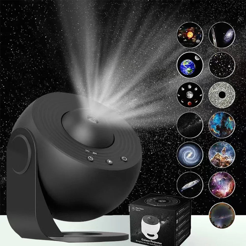 13 in 1 Star Projector, Night Light Galaxy Projector Starry Sky Projector 360° Rotate Planetarium Lamp For Kids Bedroom Deco HIP Black