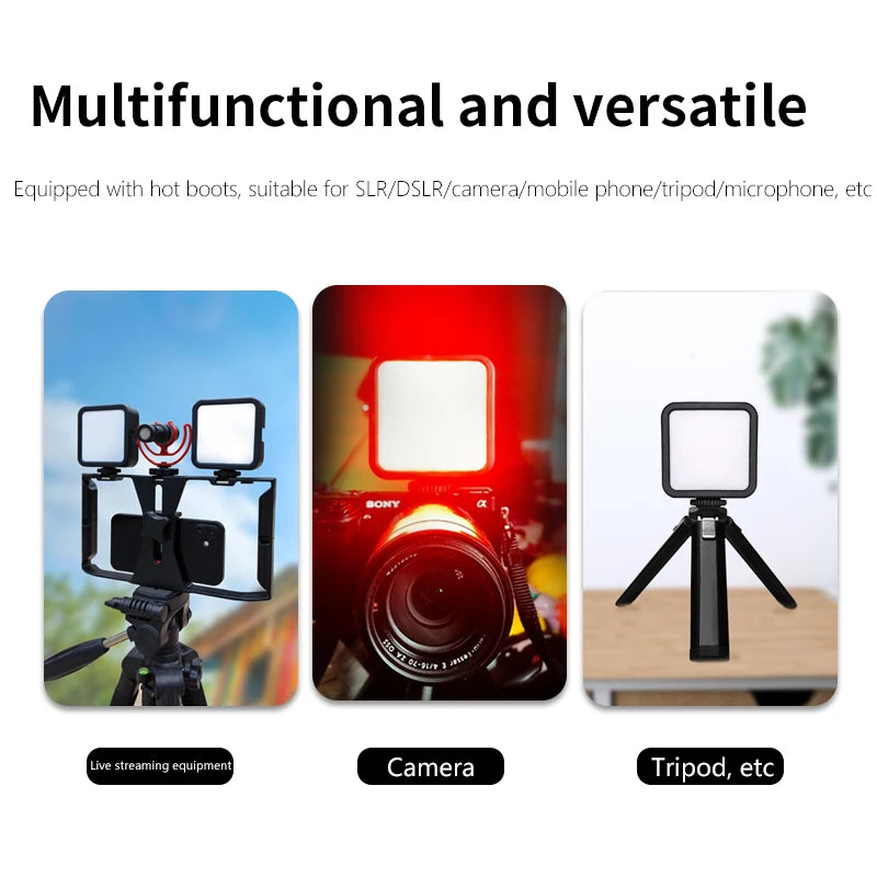 SEamopar VL49 RGB LED Fill Light – Portable DSLR Video Lamp LED Video Fill Light HIP