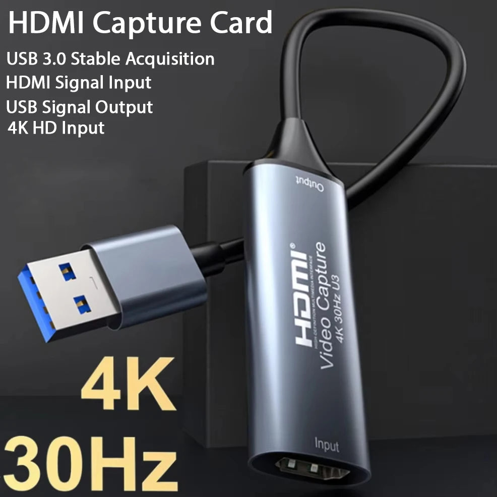 4K HDMI Video Capture Card USB 3.0 Game Grabber Video Capture Card HIP