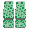 4-Piece Four-Leaf Clover Crystal Velvet Car Floor Mats Set Car Floor Mats HIP 1