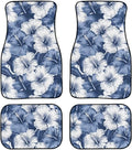 Blue Hibiscus Car Floor Mats – Universal Washable 4-Piece Set Car Floor Mats HIP 2