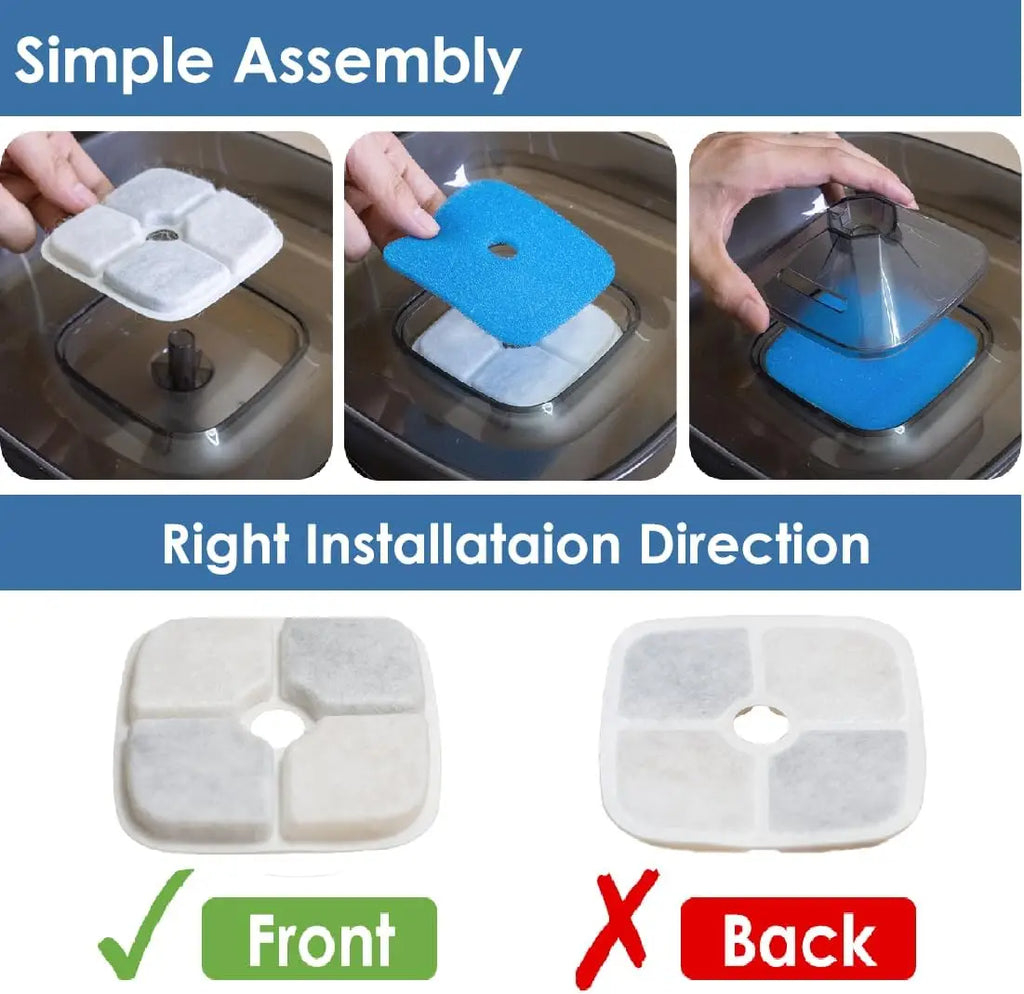 Replacement Filters for 9L 5.5L Dog Water Fountain Activated Carbon Replacement Filters Pet Dog Cat Water Dispenser Filters HIP