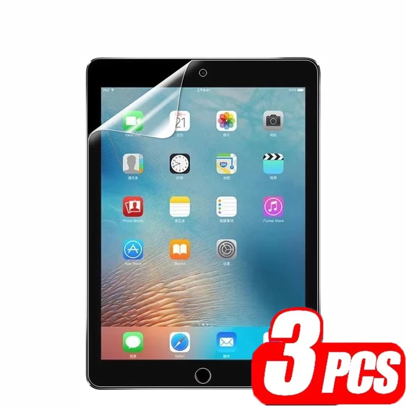 3-Pack PET Soft Screen Protector for Apple iPad – Ultra Clear Tablet Screen Protector HIP