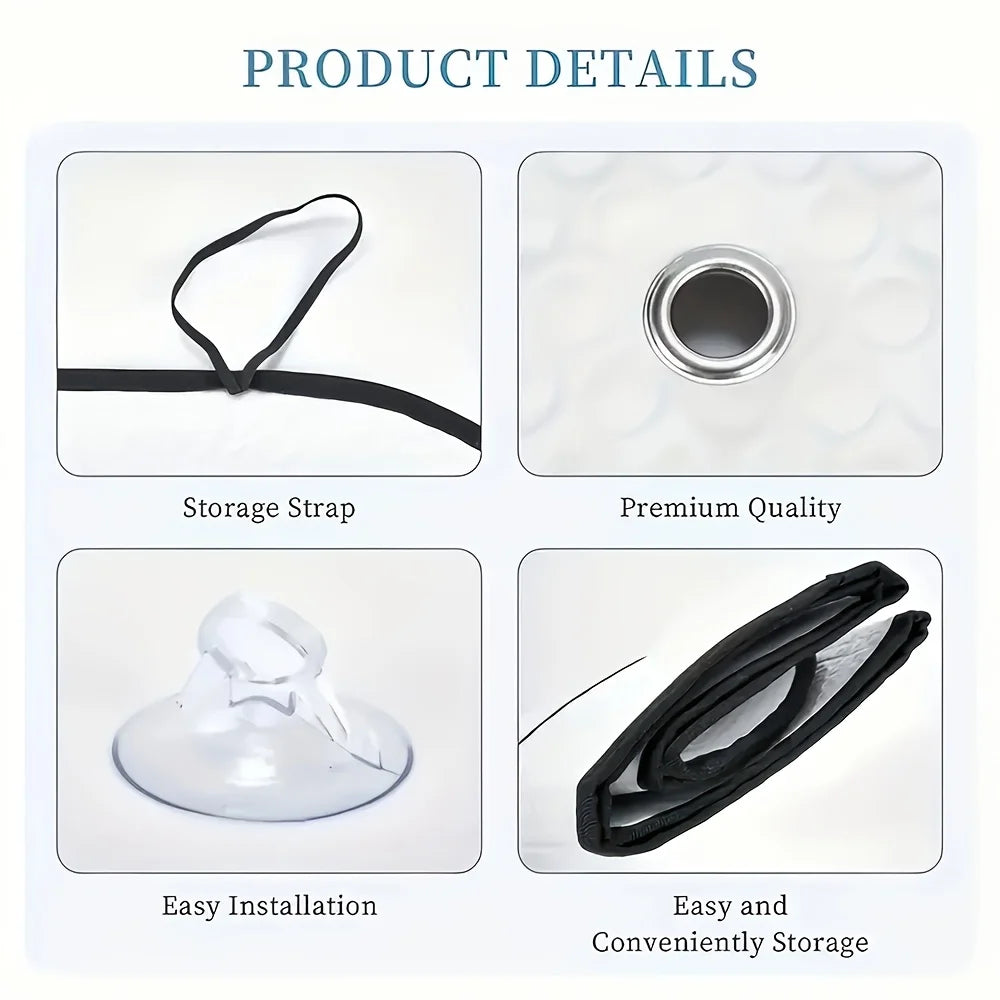 Foldable Car Sunshade Face Design + 4 Suction Cups | UV Block Car Windshield Sunshade HIP
