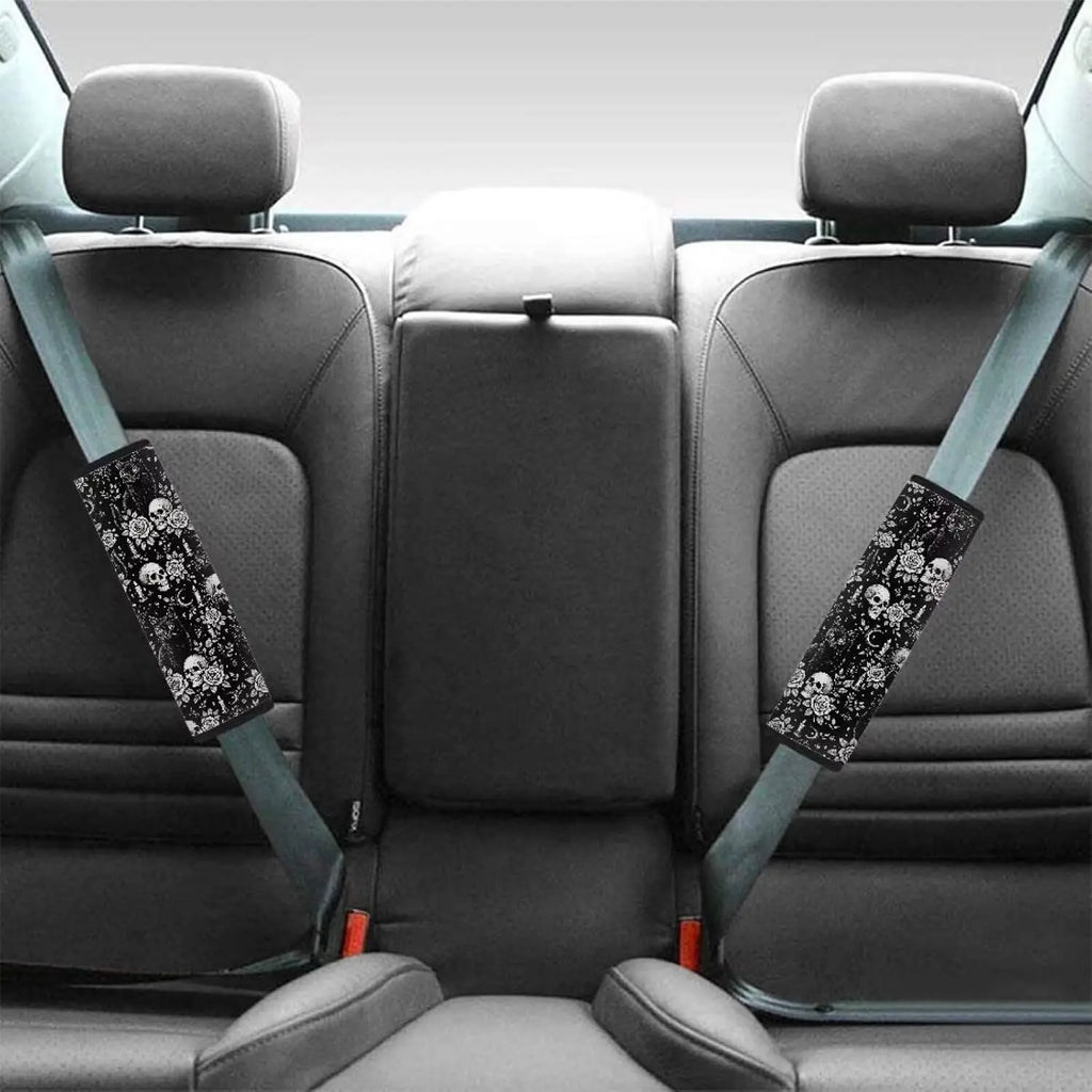 Skull & Butterfly Seat Belt Cover Pads – 2 Pack | Women Seat Belt Cover HIP