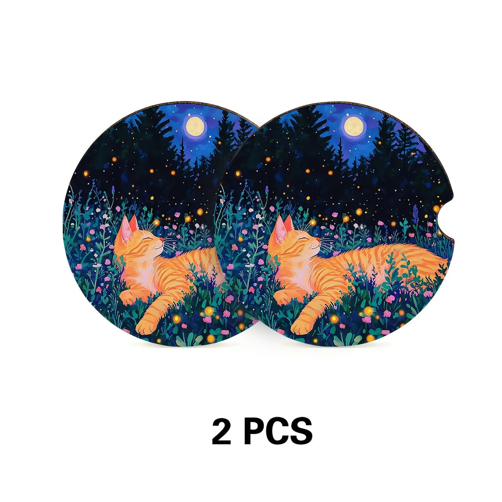 2-Pack Car Cup Holder Anti-Slip Coaster Mats | Stylish Car Cup Holder Mat HIP 1 Other