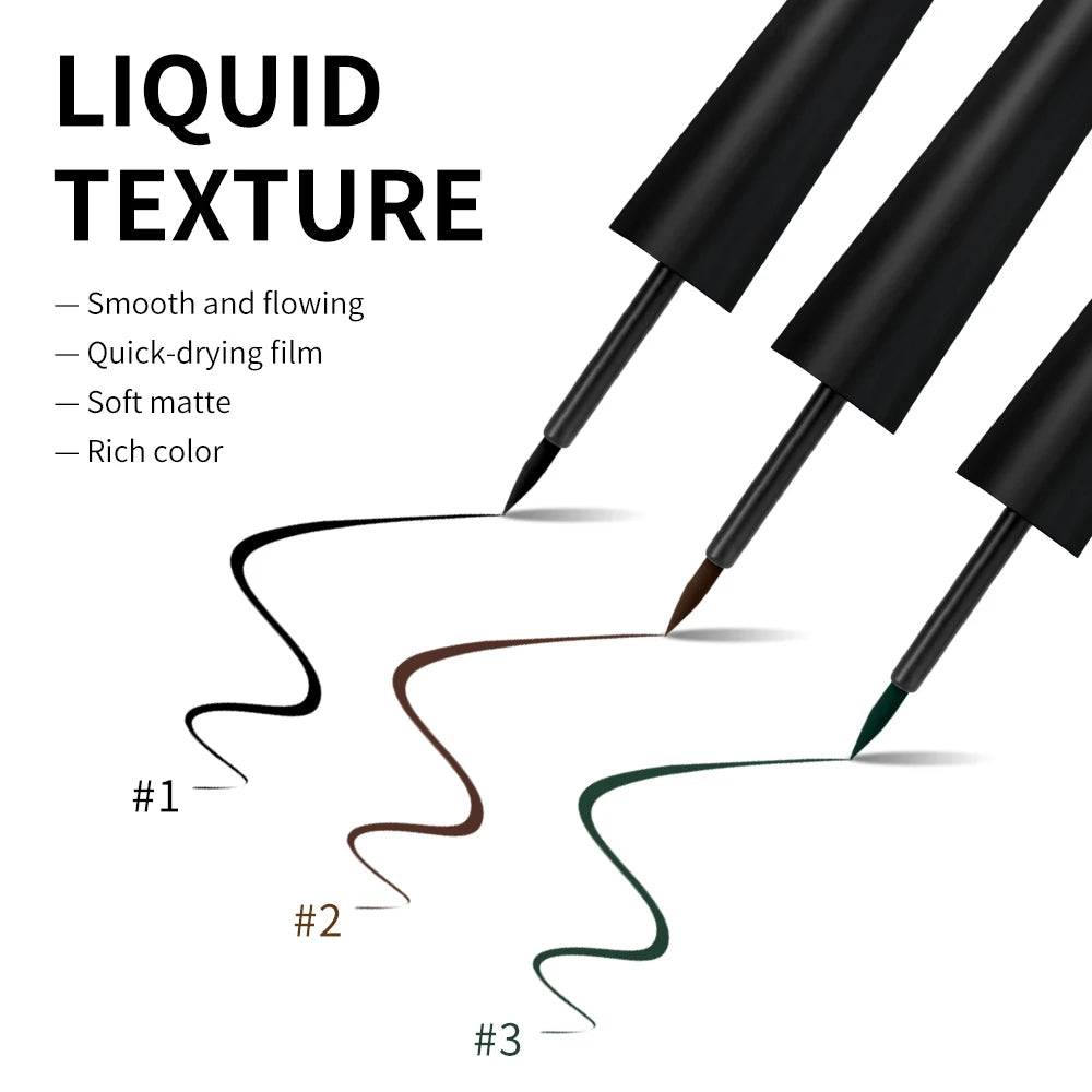 Waterproof Eyeliner Pen Matte Liquid Eyeliner 17H Long Wear Sweat Proof Smudgeproof Stain-free Ultra-fine Liquid Cosmetics HIP
