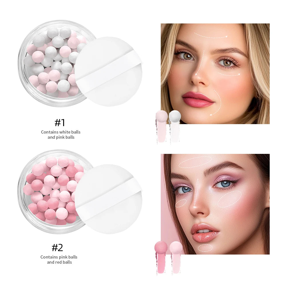 Pearl Ball Setting Powder Ball Face Ball Powder Matte Translucent Setting Powder Cosmetics Oil-control Velvety Lasting Makeup HIP