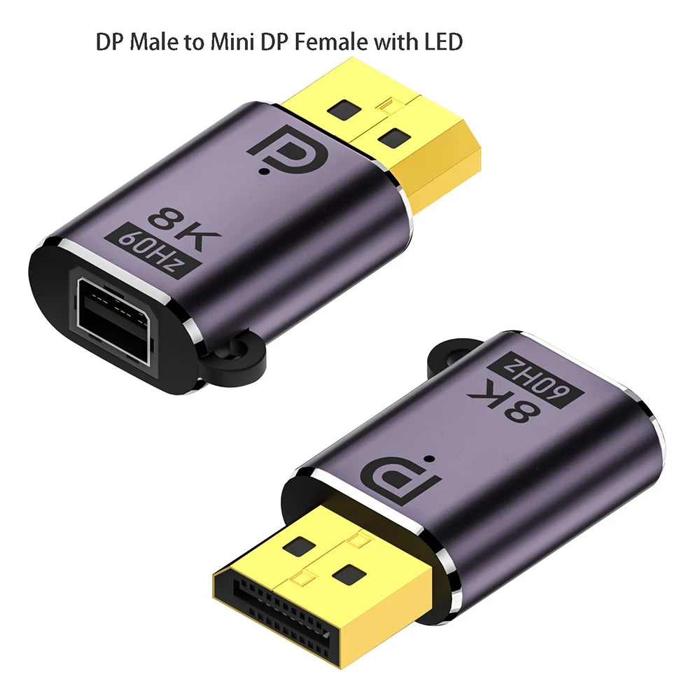 Mini DisplayPort to DP Adapter 8K 60Hz – Bidirectional | OULLX DisplayPort Adapter HIP