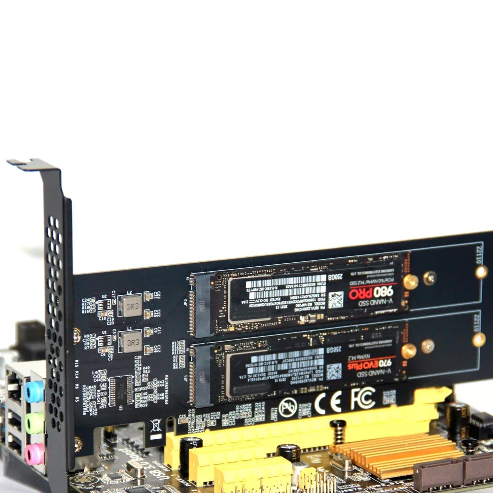 PCIe 4.0 X16 to 4x NVMe M.2 SSD Expansion Card – Gen4 NVMe Expansion Card HIP