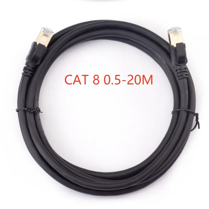 Cat 8 Ethernet Cable 40Gbps 2000MHz RJ45 LAN Patch Cord Ethernet Patch Cable HIP