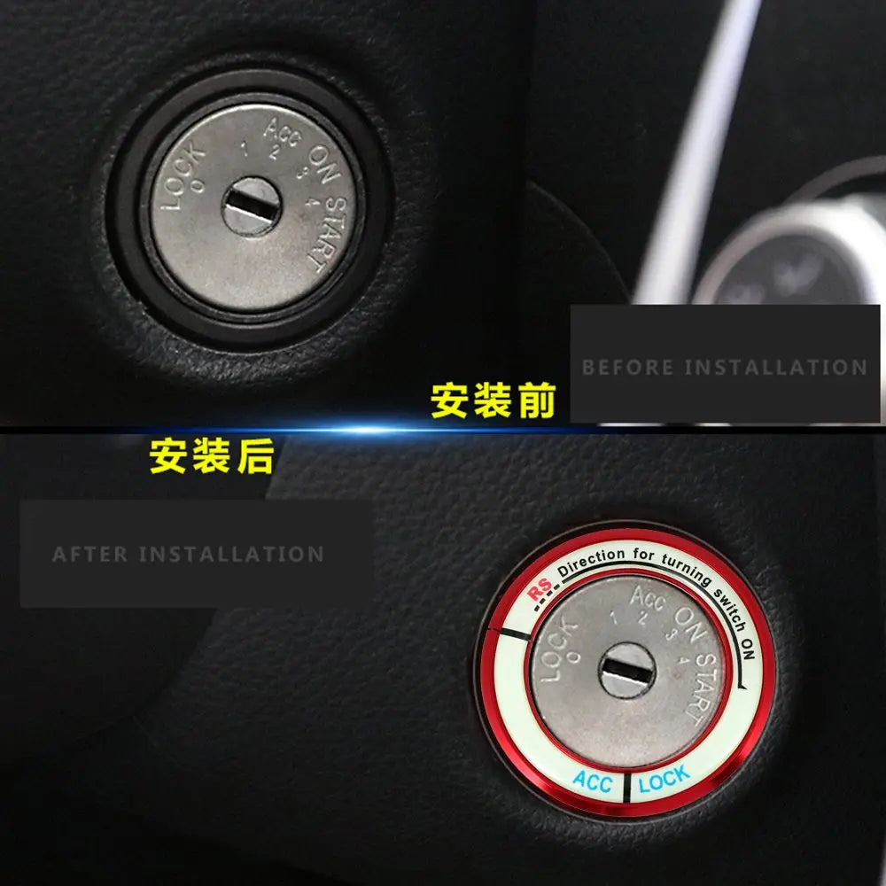 Luminous Alloy Ignition Switch Cover – Toyota Corolla Levin Car Interior Sticker HIP