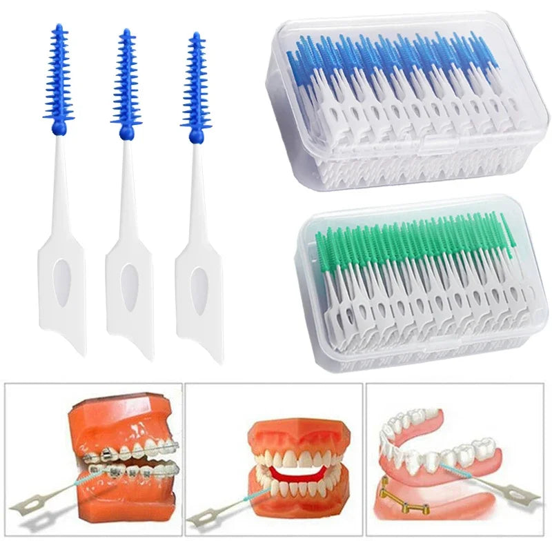 Silicone Interdental Brushes 40–200 Pack | Between-Teeth Care Interdental Brush HIP