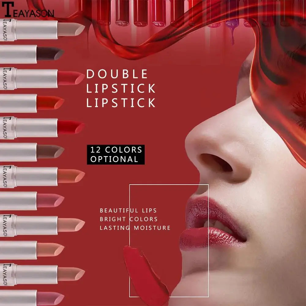 TEAYASON 2-in-1 Matte Liquid Lipstick & Lip Gloss – 12 Shades Liquid Lipstick HIP
