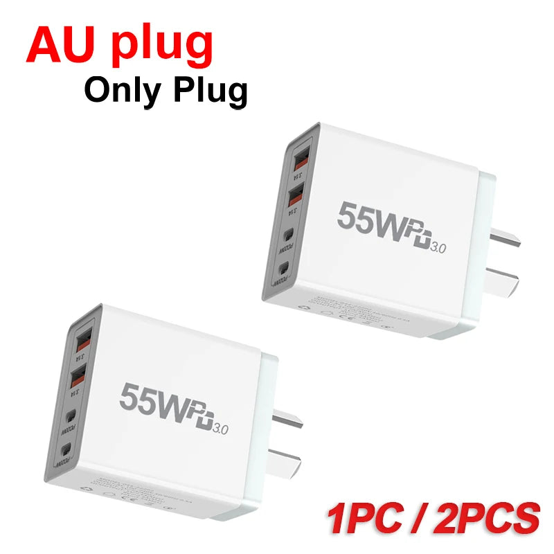 PD 20W USB Type-C Fast Wall Charger – EU/US/UK/AU Plug USB Wall Charger HIP